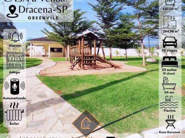 #1007 - Casa para Venda em Dracena - SP - 2